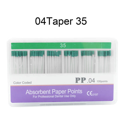 WELLCK 1 Box Dental Absorbent Paper Points Sterile Mixed Sizes 02 04 06 Taper 15-40# For Dentist Use Dentistry Materials