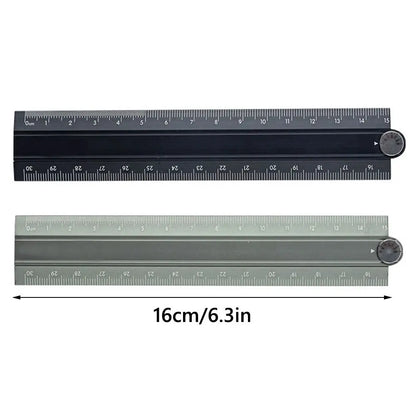 High Quality 30cm Folding Ruler Drawing Measuirng Tool Aluminum Alloy Straight Ruler Multifunctional Metal Ruler Students