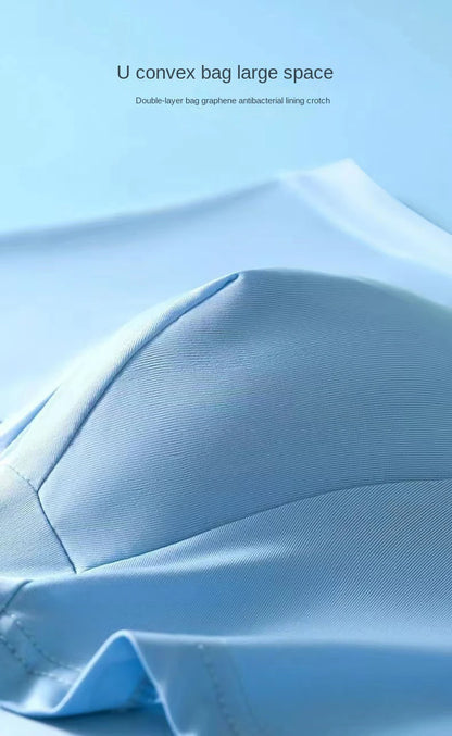 4pcs Boxer Shorts Men's Ice Silk Underwear Cool Underpants Breathable Sexy Thin Panties U Convex Lingerie Wholesale Lots L-6XL