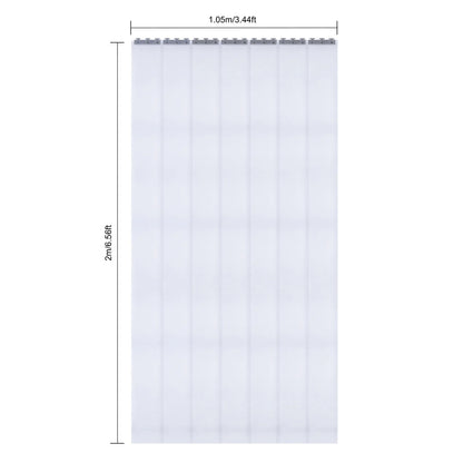 7X PVC Strip Curtain Plastic Soft Freezer Room Door Curtain Kit Hanging 18cm X2m Air-Conditioning Heat Insulation