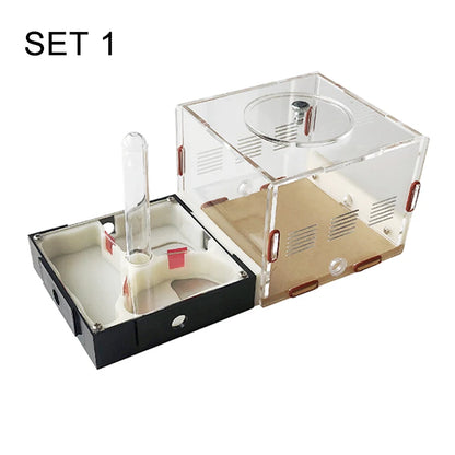 Acrylic Ant Farm Unlimited Expansion Ant Nest with Feeding Area Gypsum Ant House Pet Anthill Workshop Moisturizing Water Tower