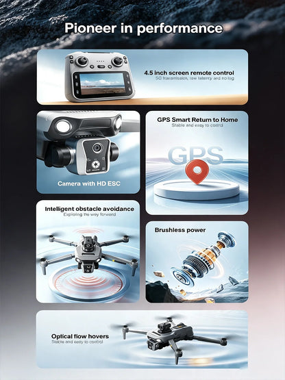K19 MAX GPS Drone Professional 4K HD Dual Cameras UAV 360° Obstacle Avoidance Brushless Dron With Airdrop Function RC Quadcopter