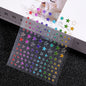 3D Laser Silver/Rose Gold Hollow Cross Star Nail Art Stickers Design Self-Adhesive Hollow Cross Star Nail/Body Art Decor Sticker