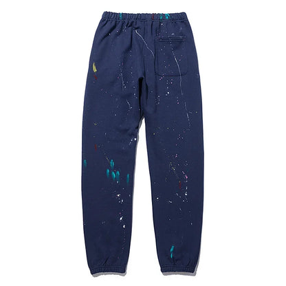 Luxury Cotton Graffiti Patchwork Casual Pants Mens 2024 New Brand Clothes Women Retro High Street Sweatpants Graphic Trousers