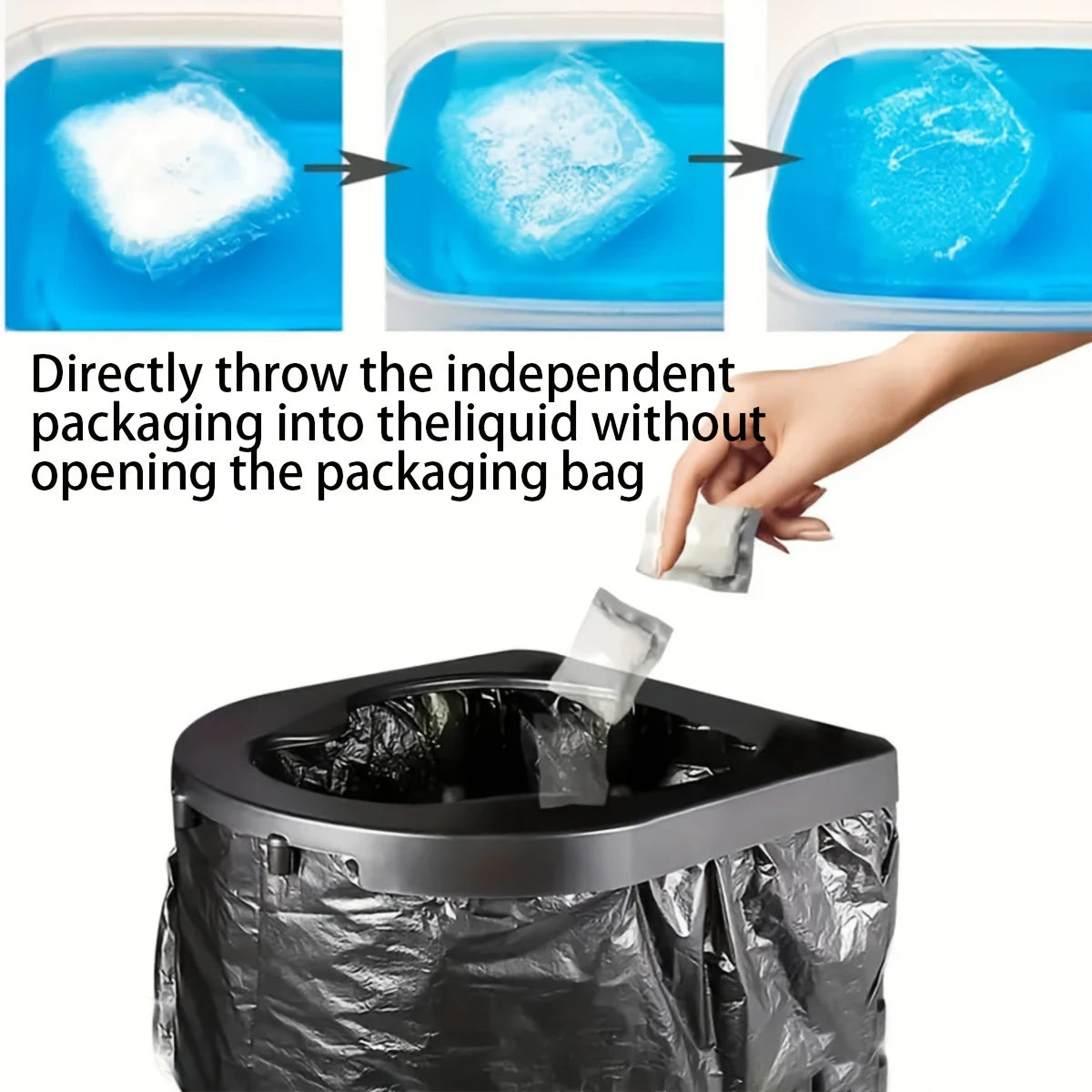 [No Need to Open the Portable | Stool Absorbent] 1-100 Pieces of Portable Fast Absorbing Stool Powder | Poo Powder Poo Gel