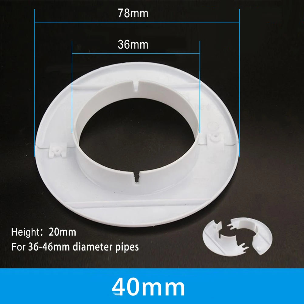 40-80mm Pipes Hole Cover PP Air Conditioning Conduit Pipe Entry Cable Vents Passage For Household Improvement Accessories