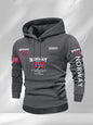 Norwegian Print Fashion Men Women Hooded Sweatshirt Autumn Winter Daily Outdoor Vacation Fitness Casual Loose Warm Sportswear