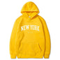 Men Women New York U.S.A City Hoodies Fashion Letter Printed Graphic Sweatshirts Loose Casual Harajuku Hooded Pullover Sportwear