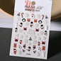 Winter Christmas Atmosphere Nail Stickers Snowman Snowflake Wapiti Self-adhesive High Quality Cute Nail Stickers Nail Art Deco