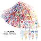 10PCS Mixed Nail Art Foils Transfer Sticker Set Rose Flower Designs Floral Starry Sky Nail Wraps Wedding Summer Manicure Decor
