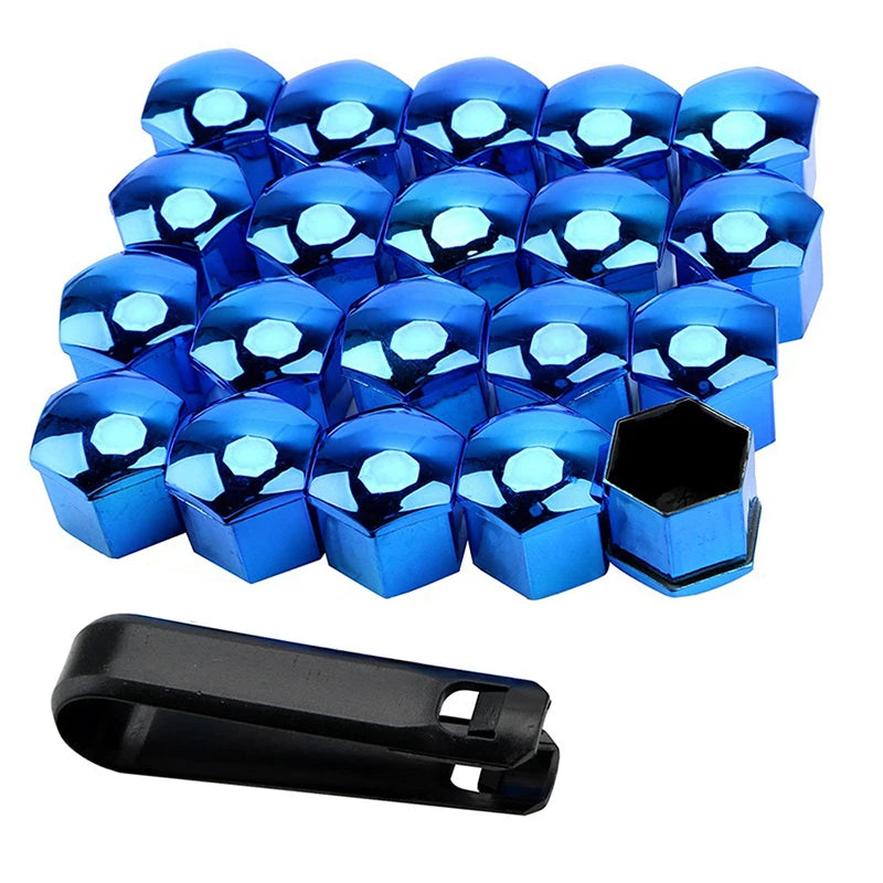 17mm/19mm/21mm 20Pcs Car Wheel Nut Caps Protection Covers Caps Auto Hub Screw Cover Black Car Tire Bolt Nut Cap Tyre Decoration