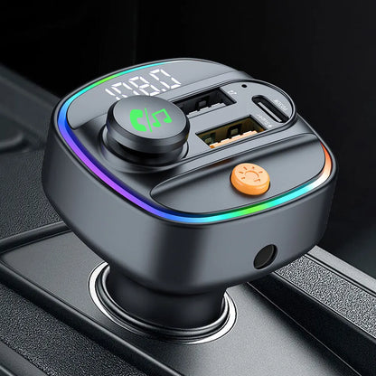 Bluetooth 5.4 FM Transmitter Handsfree Car AUX Radio Modulator MP3 Player with 22.5W & PD30W Fast Charge Adapter Car Accessories