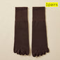 Hot Sale Men's Cotton Toe Socks Moisture-Wicking Odor Control Seamless Toe Design Long Crew Socks for Sports Daily Wear