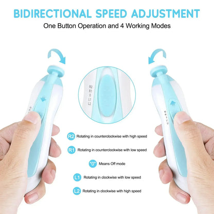 Baby Care Multifunctional Electric Baby Nail Trimmer Baby Nail File Clippers Toes Fingernail Cutter Trimmer Manicure Tool Set