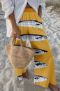 2025 Summer Womens New Casual Women's Trousers Loose Wide-leg Pants Marine Print Casual Wide-leg Beach Vacation Women's Trousers