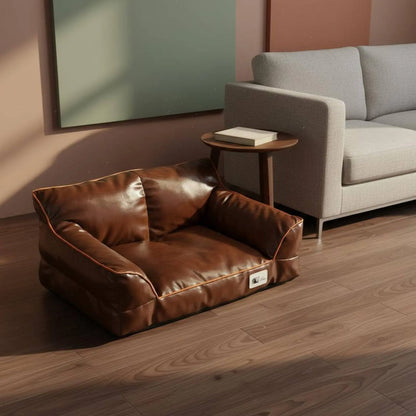 Leather Pet Sofa Bed Non-Stick Hair Cat Sofa for Felines