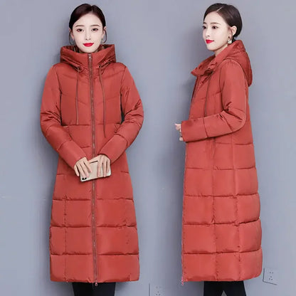 Winter Parkas Hooded Down Cotton Women Jacket Windproof Rainproof Thick Warm Coat Fashion 5XL White Female Long Snow Overcoat