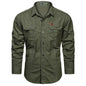 2024 Spring Cotton Cargo Shirt for Men Long Sleeve Multi-Pocket Shirts Outdoor Casual Colthing High Quality Militar Overshirt