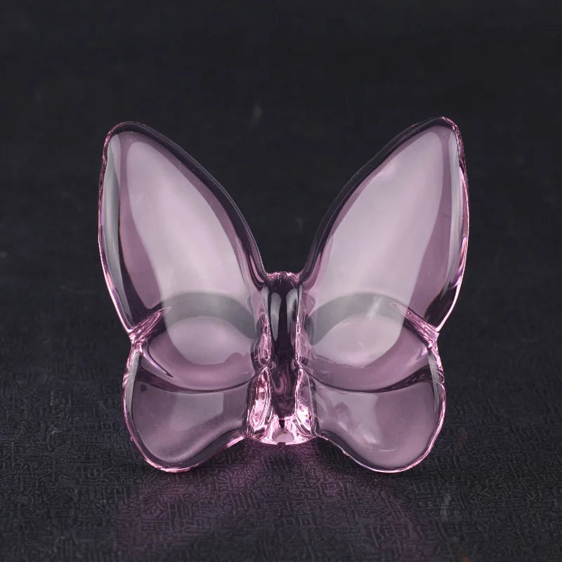 Crystal Papillon Butterfly Wings Fluttering Glass Lucky Butterfly Ornaments Home Decoration Crafts Accessories Birthday Gift