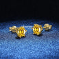 18K Plating Earrings S925 Sterling Silver D Color VVS1 Zircon Earring Stud for Women As Shinning As Diamond Wedding  Jewelry