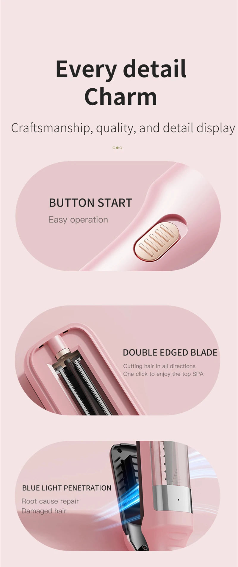 Hair Ends Trimmer Split Remover Women Multi-Functional Hair Clipper Machine Girls Professioncal Hair Trimmers Fork Lift Haircut