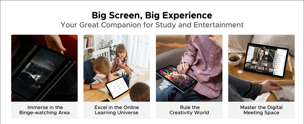 DOOGEE U11 Android 15 Tablet 11'' Ultra-clear 90Hz Display 4GB RAM 128GB ROM 8580mAh Battery Dual Speaker Supports Widevine L1