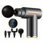 Portable Fascial Massage Gun Electric Percussion Pistol Massager Body Relaxation With LED Touch Screen 4Replaceable Massage Head