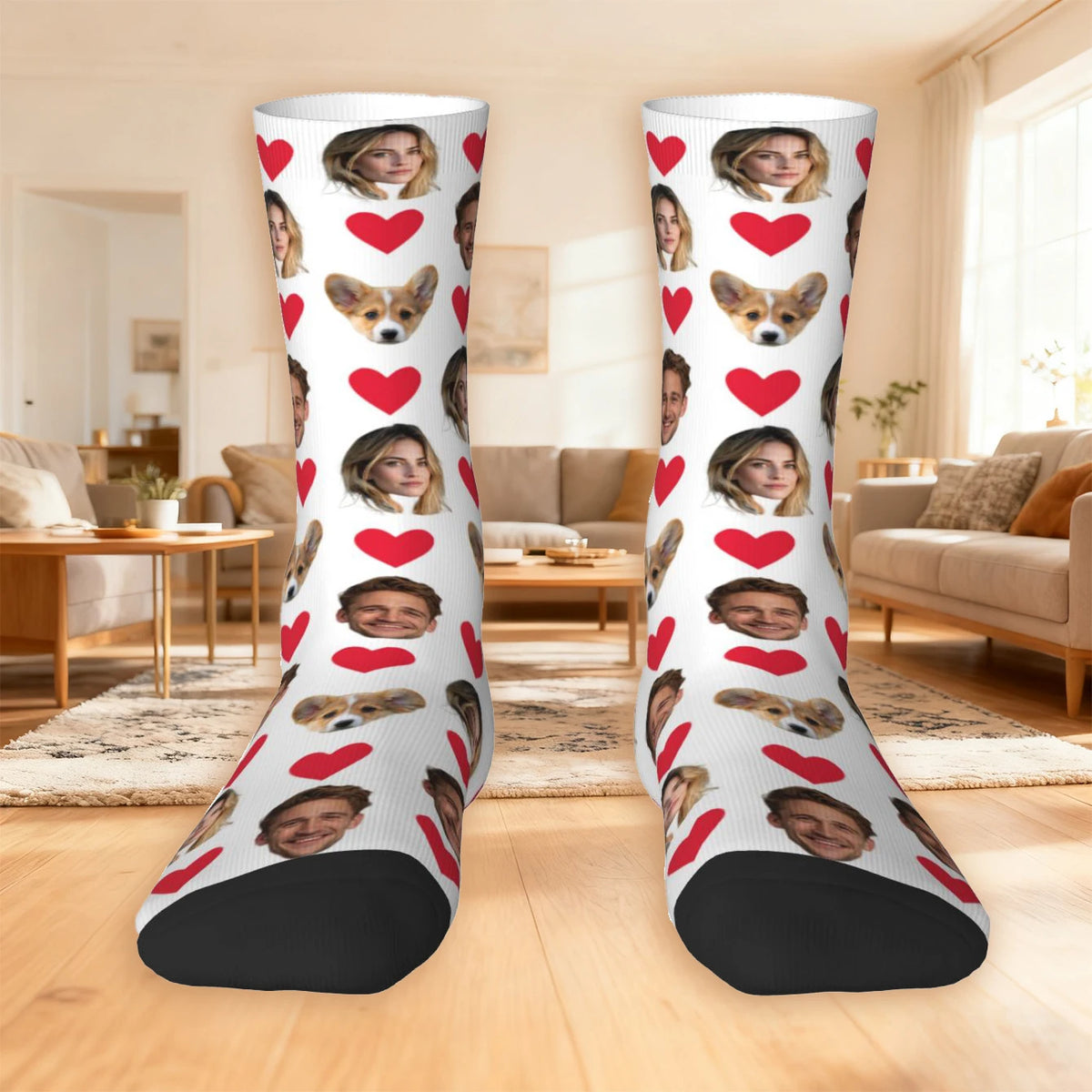 Customized socks for men and women Face-themed funny expression socks Personalized photo-customized socks Birthday gifts