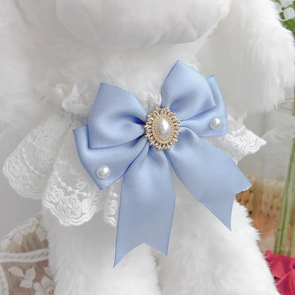 Fashion Adjustable Cat Lace Bow Bib Sweet Decorative Dog Collar Adorable Dress Up Cat Scarf Pet Supplies