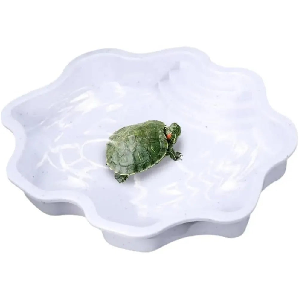 Turtle Bathing Pool, Reptile Feeding Dish Water Pot, Landscape Fish Tank Decoration,Turtle Bath Pool for Aquatic Climbing Pet