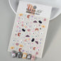 1PC 5D Macaron Flower/Fruit Nail Charms Sticker Embossed Bear/Rabbit/Letter Nails Slider Decals Summer Adhesive Manicure Decor&Y