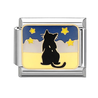 New Design Heart Star Eyes Cat Paws Butterfly Italian Charm Links Stainless Steel Fit 9mm Bracelet Jewelry DIY Making Gifts