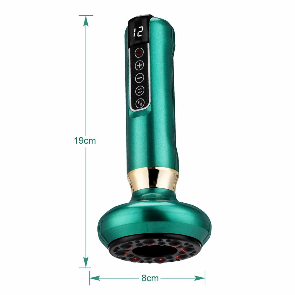 Smart Body Massage Suction Vacuum Cupping Device 6/12 Levels Anti Cellulite Heating Cans Back Guasha Scarping Chinese Meridian