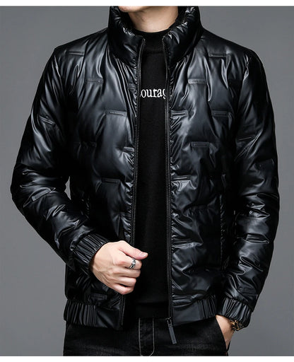 80%  White Duck Down Coat 2024 Trendy Fashion Winter Stand Collar Warm Sport Jacket Men's Thermal Thick Outwear
