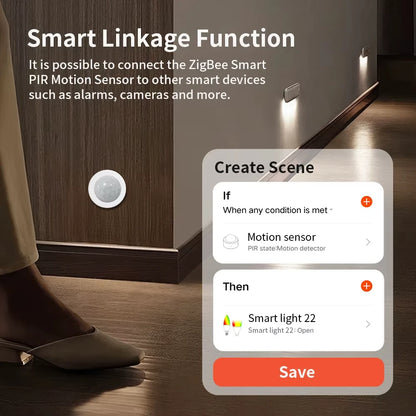 Zigbee PIR Motion Sensor Human Body Infrared Detector Home Security Alarm Movement Detection Sensor Works With Smart Life