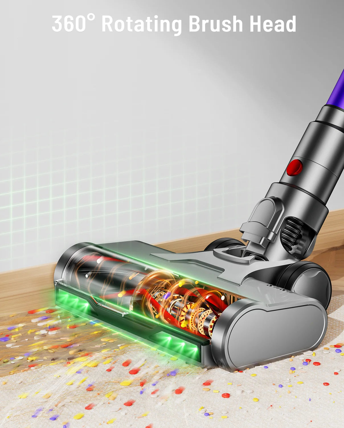 VAKERR X15 Pro 750W Cordless Vacuum Cleaner 75KPA Strong Suction for Pet Hair and Carpet 80Mins Runtime Household Cleaning