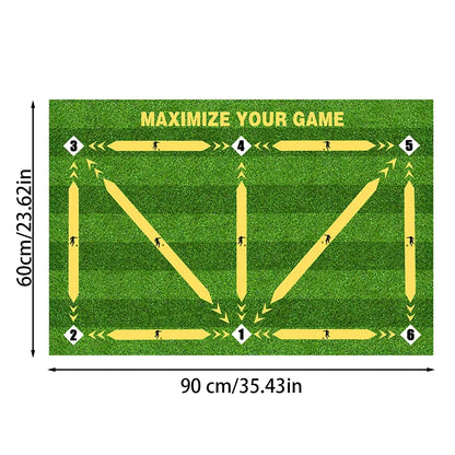 Durable non-slip football training mat Foldable carpet dribbling football training mat children's football indoor equipment