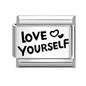 New Y2K Colorful Glaze English Word Italian Charm Link Fit 9mm Stainless Steel Jewelry DIY Making Bracelets For Gifts