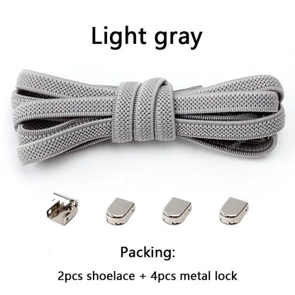 No tie Shoe laces Elastic laces Sneakers Flat Shoelaces without ties Quick Shoelace for Shoes Kids Adult One Size fits All Shoes