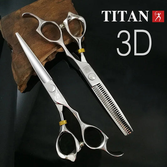 Titan 3D Scissors Professional Barber Hairdressing Shears Hair Cutting Machine Barber Shop Hair Scissors