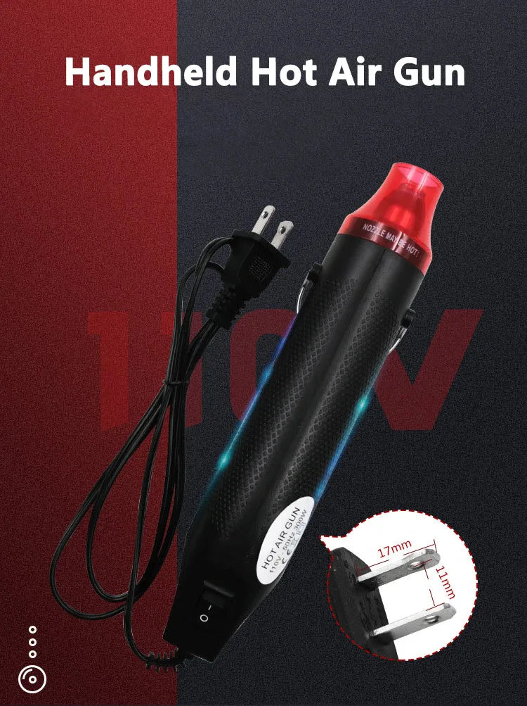 EU/US Hot Air Gun Soldering Temperature Blower Gun DIY Crafts Electric Power Hot Dryer Mini Heat Gun For Shrink Tubing Car Wrap
