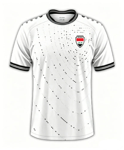 2026 Iraq Style Football Jersey Quick Dry Breathable Green White Fans Casual Outdoor Sports Streetwear T-shirt