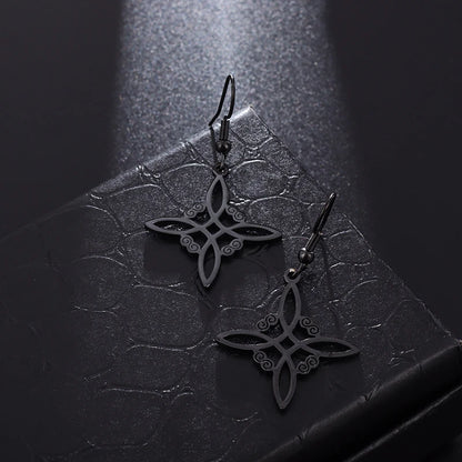 Witch Knot Cuff Bracelet Stainless Steel Pagan Witchcraft Symbol Magic Knot Good Luck Amulet Bangls Celtic Knot Jewelry
