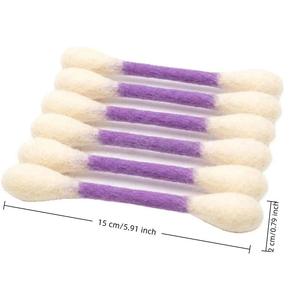 6Pcs Oversized Cotton Swab Cat Toy Anti-Boredom Durable Kitten Chew Toy Soft Texture Lightweight Cat Teething Chew Toy
