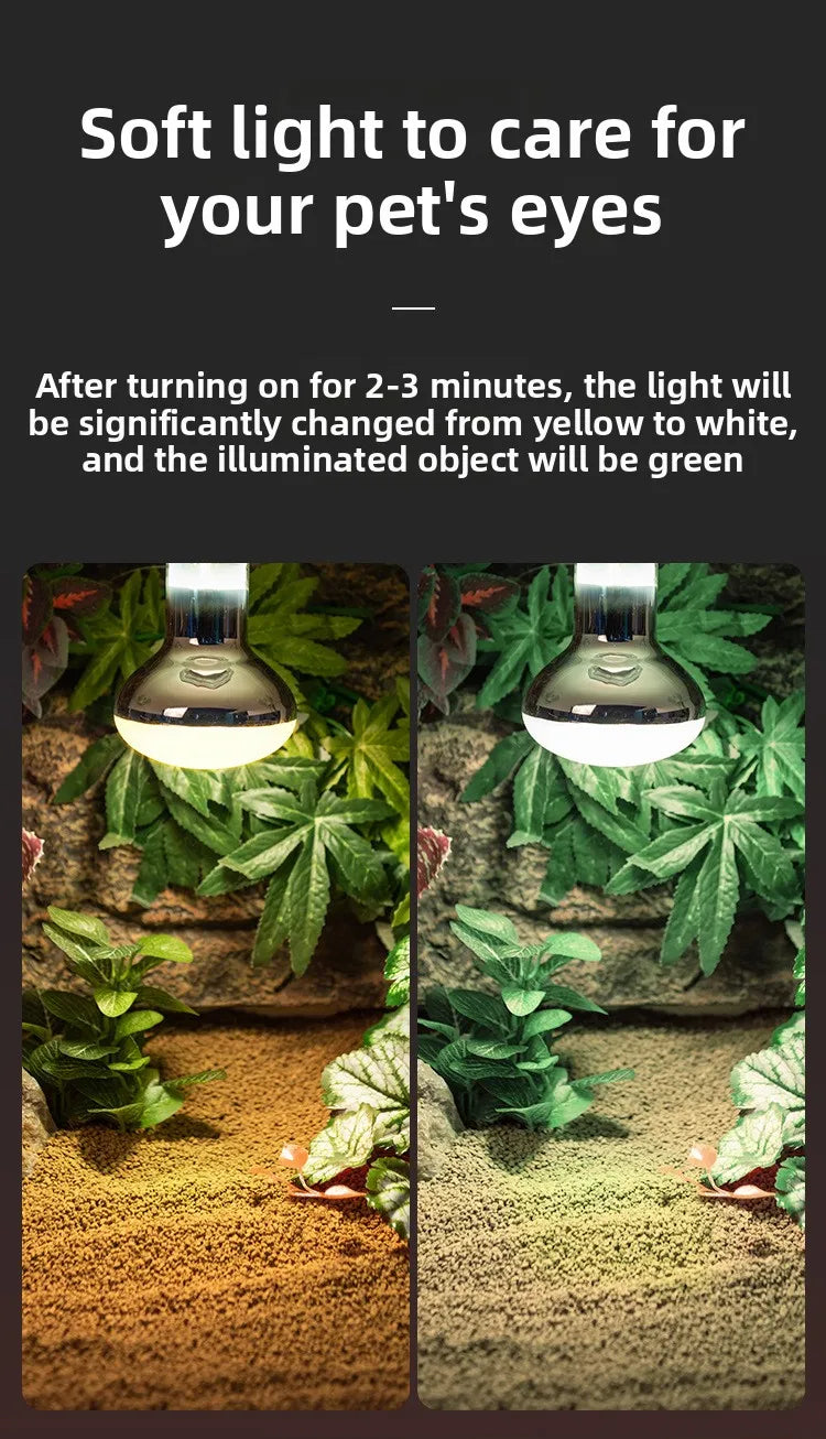 SuperRep Full Spectrum Reptile Sun Lamp - UVA/UVB Heat & Light for Tortoises & Bearded Dragons - Calcium Synthesis Basking Bulb