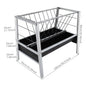 Iron, Steel Large Feed Trough Goat Feeders Standing Trough Bucket for Large Animals Sides Horse Hog Pig Livestock Poultry Feeder