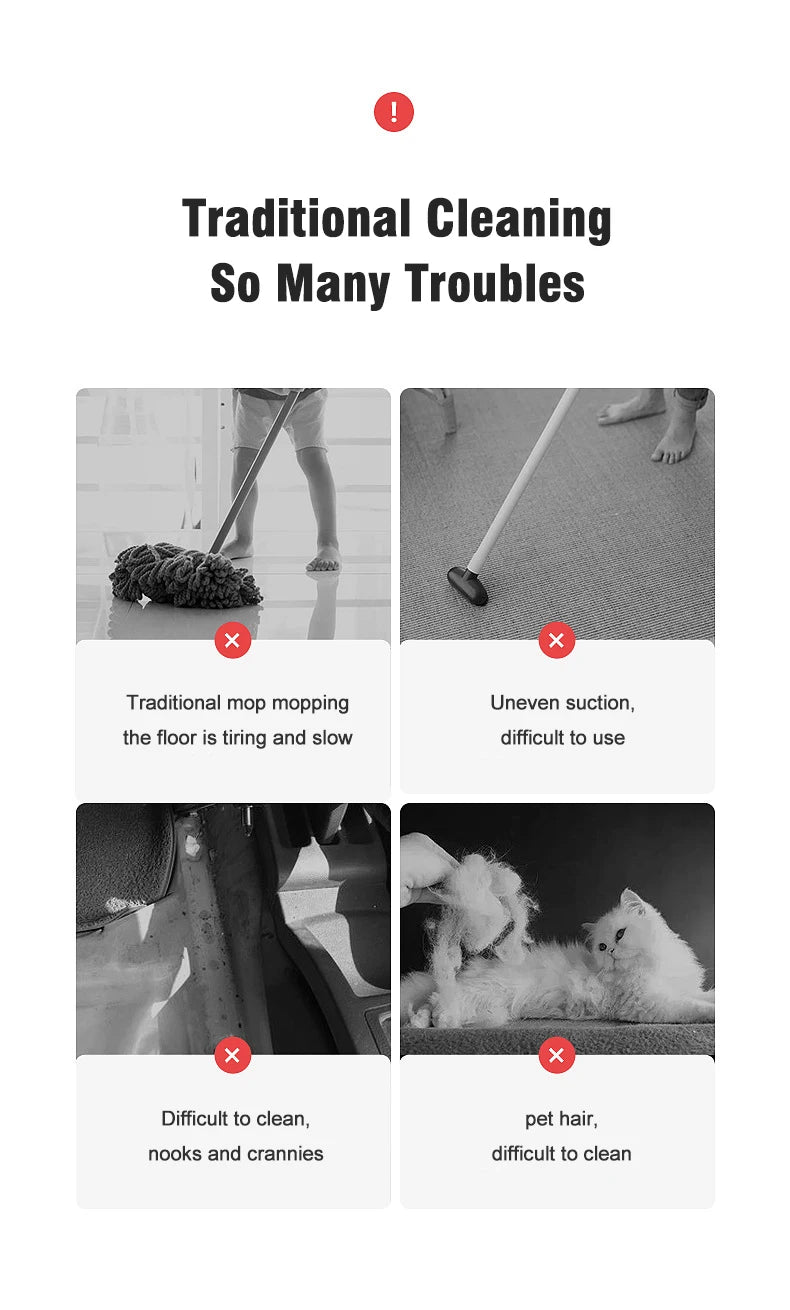 USB Charging Vacuum Cleaner Mini Portable Wireless Hand Held Cleaner Powerful Cleaning Machine Car Home Appliance For Dust Pet Hair