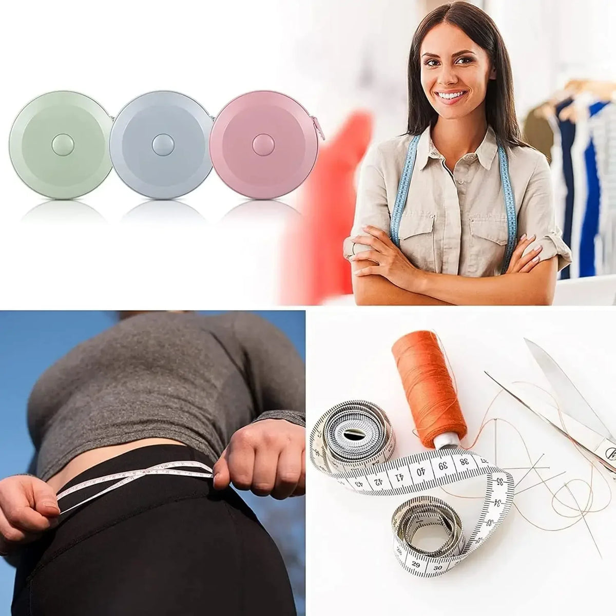 Retractable Soft Tape Measure Double-sided Measurement Ruler Portable Body Flexible Ruler for Weight Loss Medical Measurement