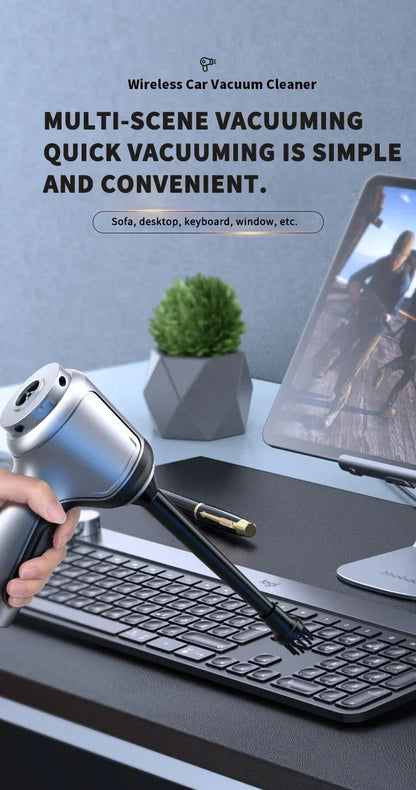 Wireless Car Vacuum Cleaner Strong Cordless Cleaner Suction Handheld Auto Vacuum Home&Car Dual Use MiniVacuum Cleaner Appliance
