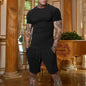 Fashionable and Casual Summer Outdoor Sports Suit Men's Breathable T-Shirt Shorts Casual and Fashionable Two-Piece Set Tracksuit